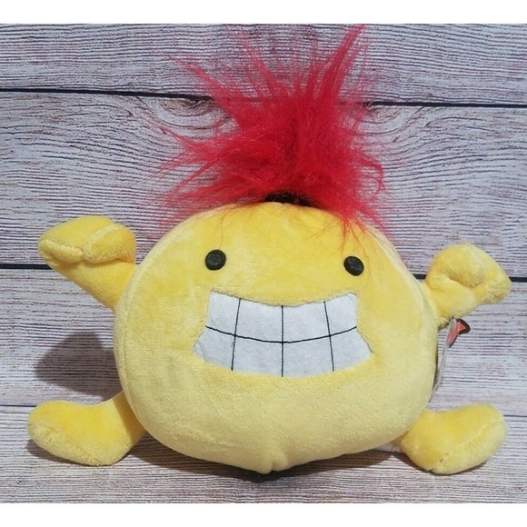 Nintendo FlingSmash Fling Smash Plush Stuffed Animal 7" Yellow Smile New - Picture 1 of 4